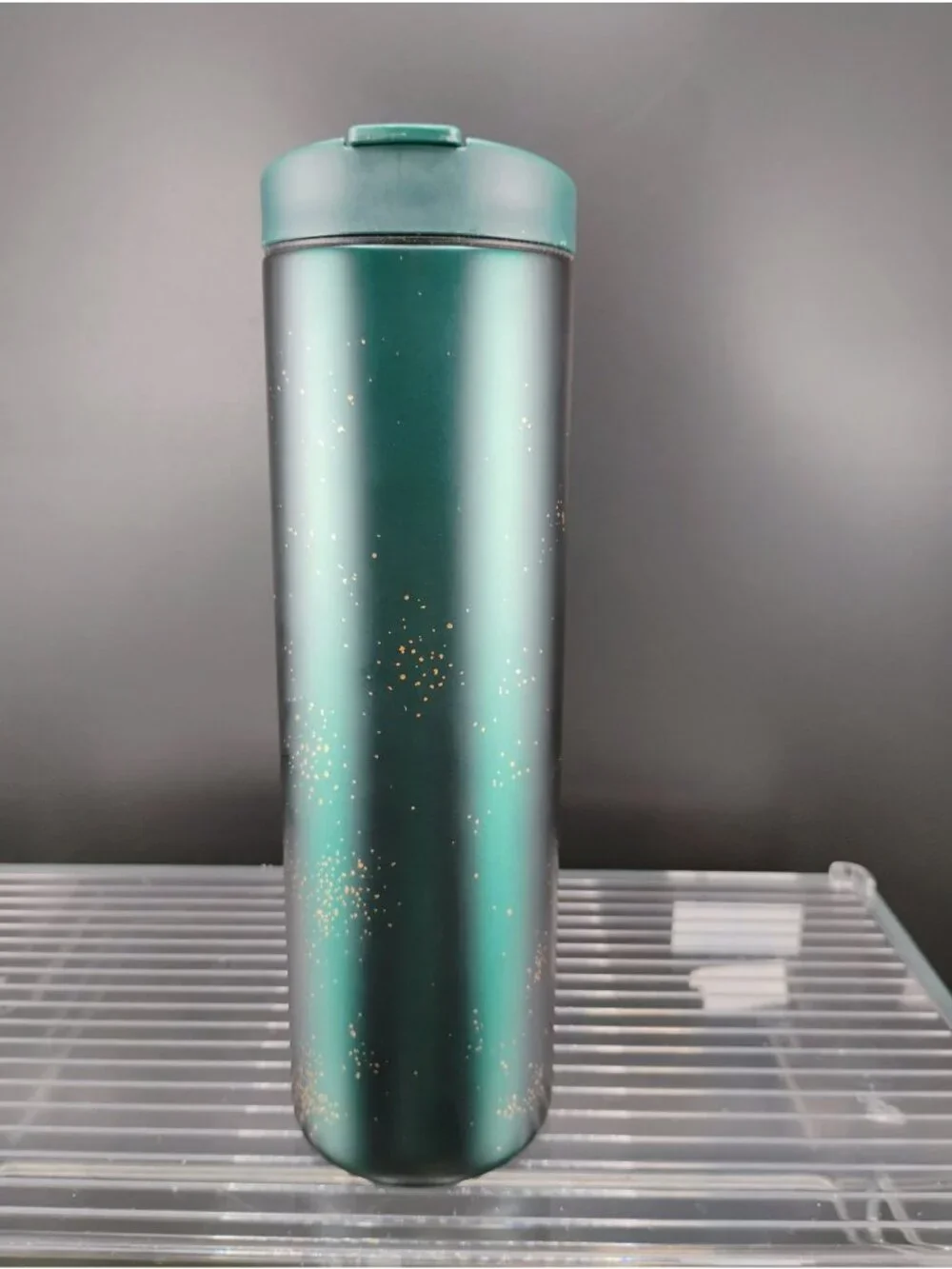 Starbucks Miir Green Tumbler With Gold Speck Design 16oz